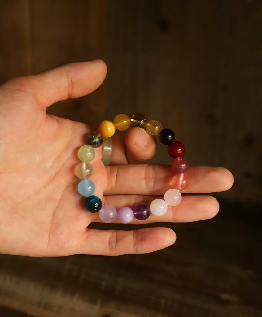Abundance Calling 18 Crystal & Agate Multistone Bracelet - VOUTHAM