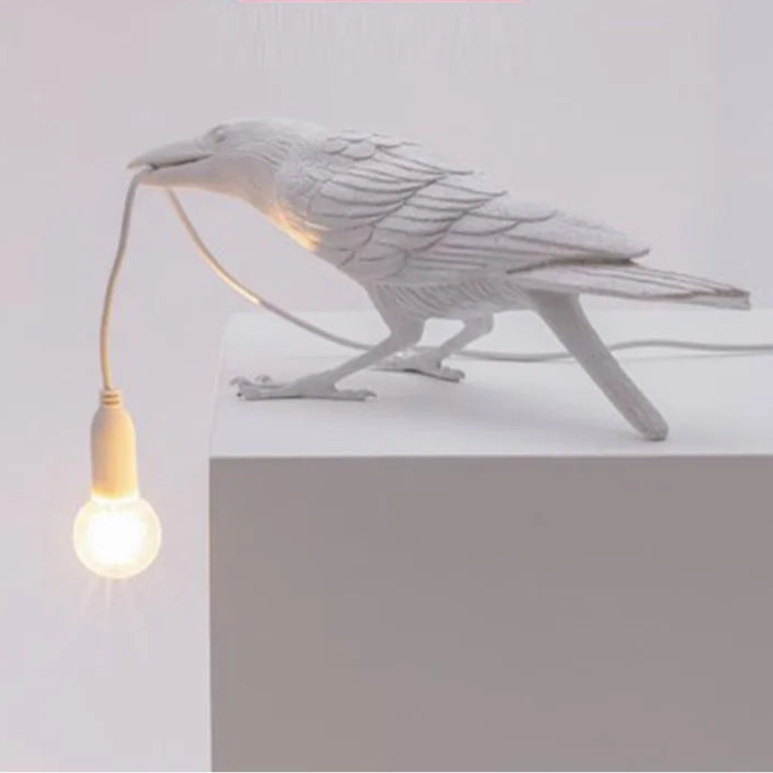 Creative Resin Craft Lucky Bird Table Lamp – Home Decor for Bedroom and Bedside, Decorative Lighting