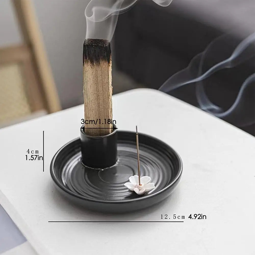 5 Color Ceramic Incense Stick Holder Meditation Yoga Decor