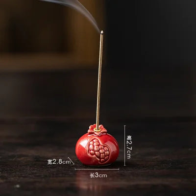 Creative Mini Ceramic Fruits Incense Burner Incense Stick Holder