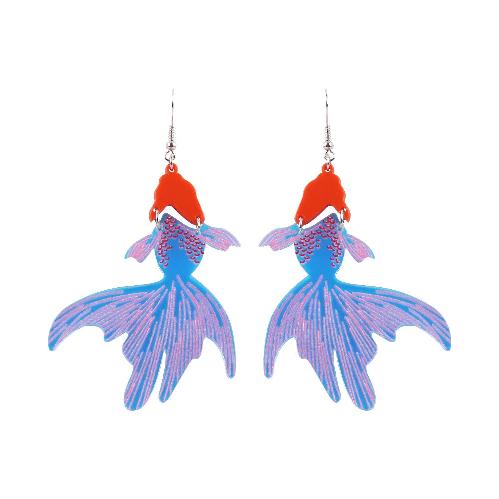 Colorful Laser Cut Arcylic Drop Cute and Funny Earrings