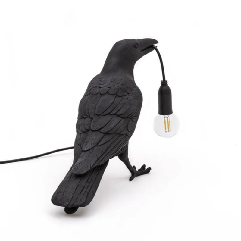 Creative Resin Craft Lucky Bird Table Lamp – Home Decor for Bedroom and Bedside, Decorative Lighting