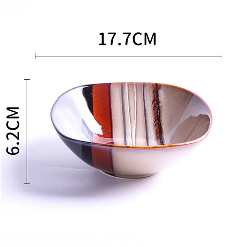 Rural Ceramic Tableware – Lamian Noodles Bowl, Hot Vegetable & Rice Bowl