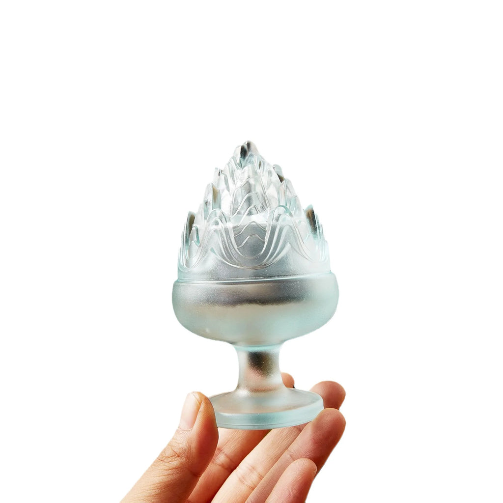 Ancient Glass Incense Burner – Creative Sandalwood Incense Seal Furnace for Tea Ceremony, Unique Gifts