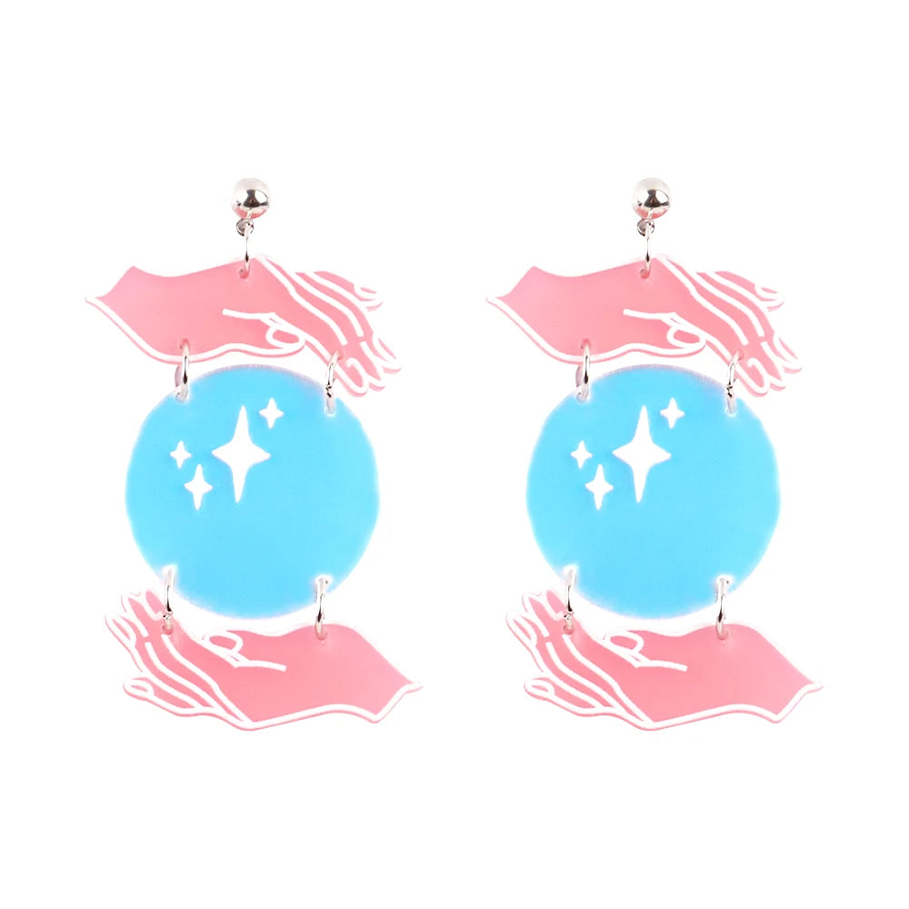 Colorful Laser Cut Arcylic Drop Cute and Funny Earrings