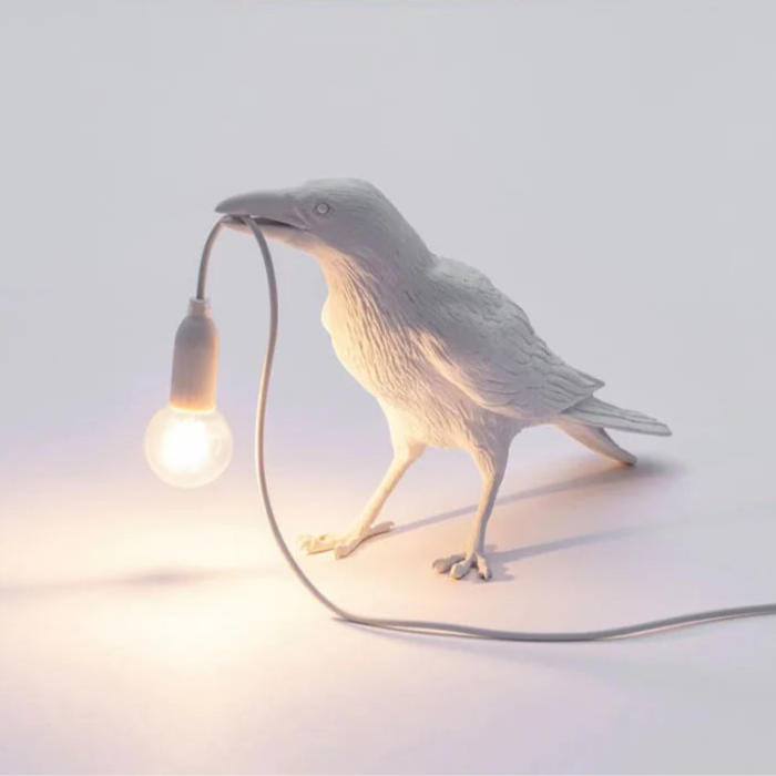 Creative Resin Craft Lucky Bird Table Lamp – Home Decor for Bedroom and Bedside, Decorative Lighting