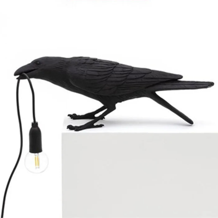 Creative Resin Craft Lucky Bird Table Lamp – Home Decor for Bedroom and Bedside, Decorative Lighting