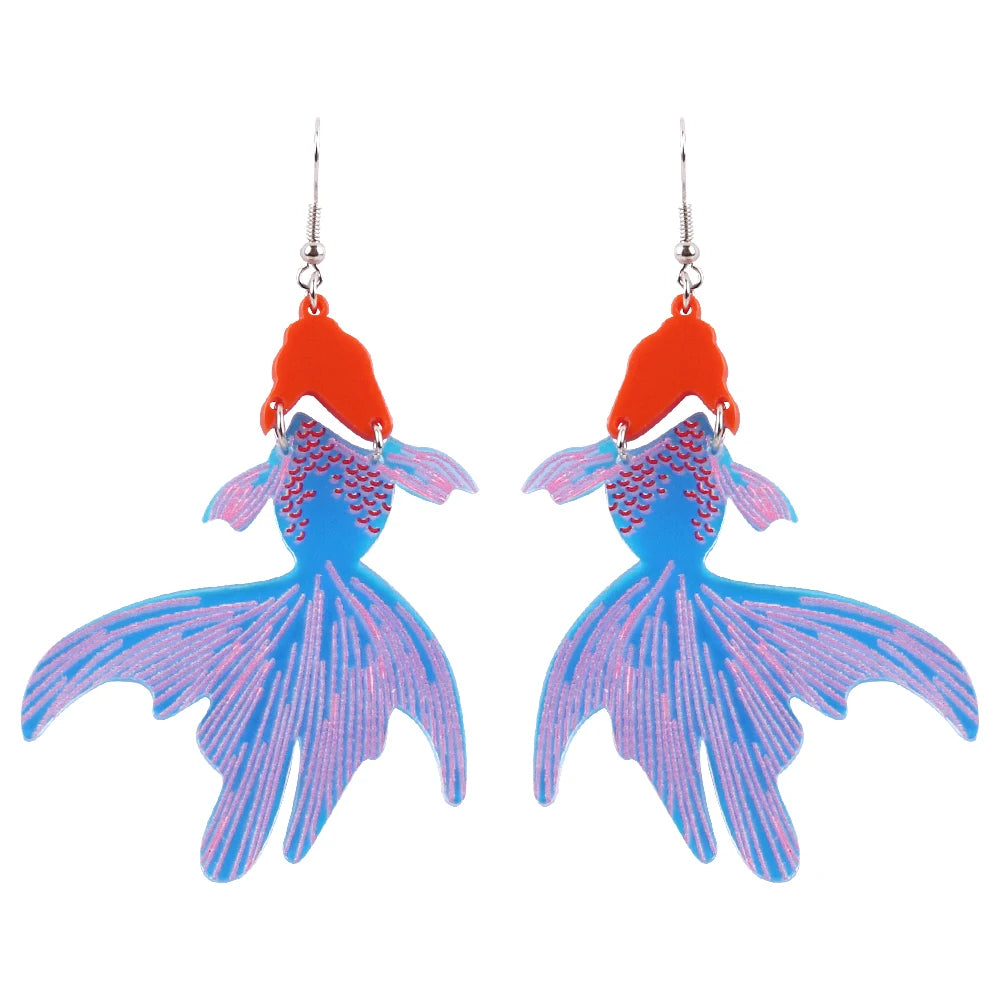 Colorful Laser Cut Arcylic Drop Cute and Funny Earrings